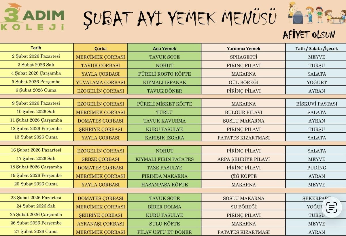 �UBAT YEMEK L�STES�